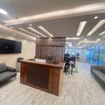 Premium corporate reception desk setup and engineering projects in Dubai