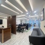 Modern open plan office workstations and engineering projects in Dubai