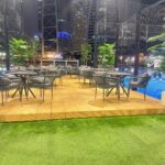 Luxury outdoor lounge installation for engineering projects in Dubai